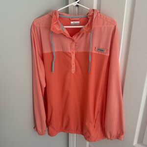 Columba PFG Lightweight Quarter Zip Hoodie Windbreaker Anorak - size XL